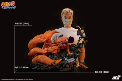 Naruto Shippuden Statue 1/8 Battle of Destiny Namikaze Minato vs Kurama 59 cm (15)