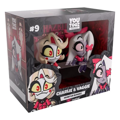 Charlie & Vaggie - Monitor Buddiez - Hazbin Hotel Vinyl Figur - Youtooz - 2