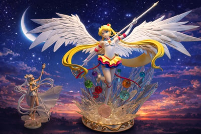 Hintergrund Verändert , Figuren aber unverändert !  In Berlin im Laden gekauft ^^ · Wonder Statue Work of Art: Eternal Sailor Moon - Bandai Spirits