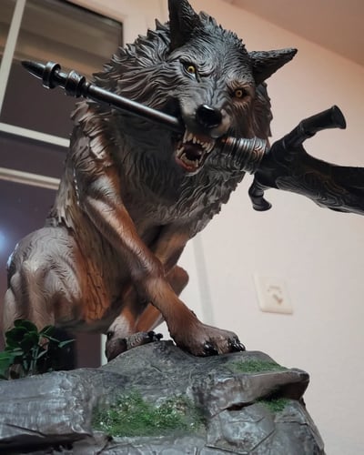 Sif, der Große Grauwolf · Sif, der Große Grauwolf – Dark Souls Statue 1/4 von First 4 Figures