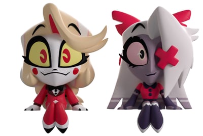 Charlie & Vaggie - Monitor Buddiez - Hazbin Hotel Vinyl Figur - Youtooz (5)