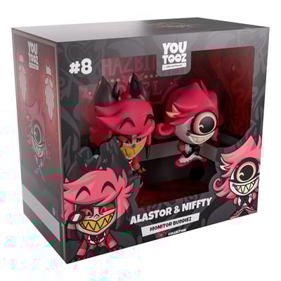 Alastor & Niffty - Monitor Buddiez - Hazbin Hotel Vinyl Figuren - Youtooz - 3