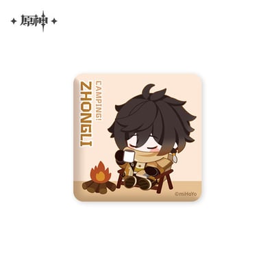 Zhongli - Genshin Impact Relaxing Camp Series - Button - miHoYo (1)