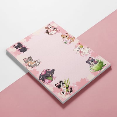 Sakura Nekos - Notizblock A6 - Hideko Merchandise (1)