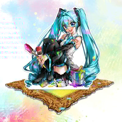 Hatsune Miku - Miku Expo 2024 - Acrylaufsteller (Miku Sitting) - Nashi (1)