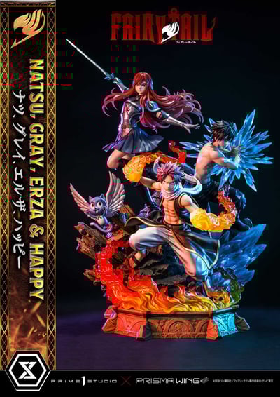 Natsu, Gray, Erza, Happy - Deluxe Bonus Version - Concept Masterline - Prisma Wing - Prime  Studio (4)