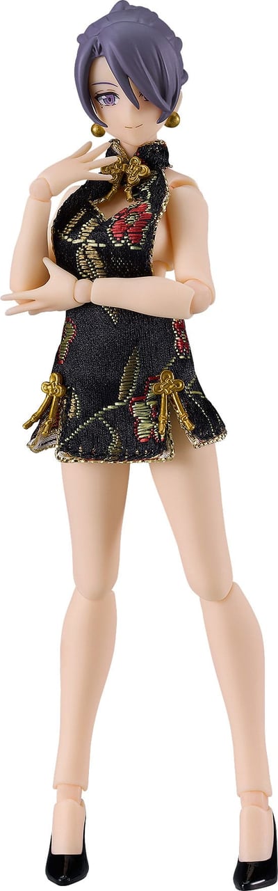 Figma 569c figma Syles: Female Body Mika - Mini Skirt Chinese Dress -Black  (9)