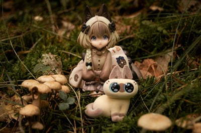 Mushroom forest kitties 🍄‍🟫🐈 · Azuki – Tea Time Cats – Decorated Life Collection – Ribose