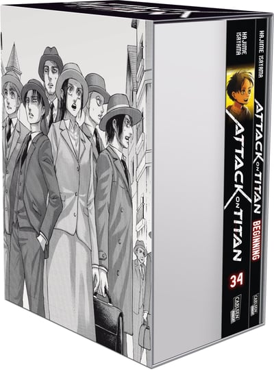 Attack on Titan - Carlsen - Band 34 in collector's slipcase with extra - 1
