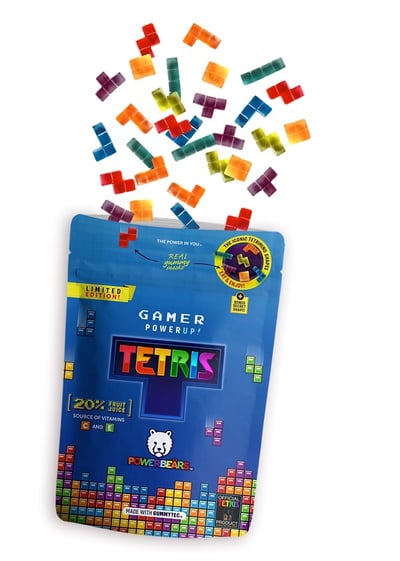 TETRIS Fruchtgummi mit 20% Fruchtsaft plus Vit. C+E (Gluten- und Laktosefrei) - PowerBeärs - 50 g (1)