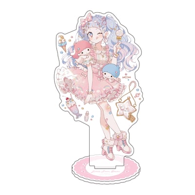 Eku Uekura x Little Twin Stars - Eku Uekura x Sanrio Characters - Acrylaufsteller 06 - A3 (1)