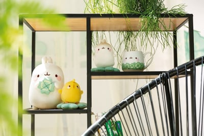 Molang - Piu Piu auf Kleeblatt - 10 cm Plüsch (6)