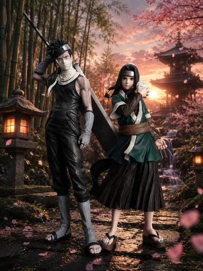 Zwei Krieger im Bambushain · Zabuza Momochi - Naruto - The Land of Waves - Ichibansho
