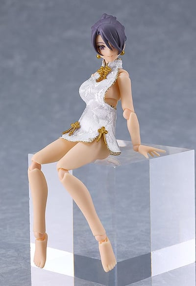 Figma 569b figma Syles: Female Body Mika - Mini Skirt Chinese Dress - White (5)