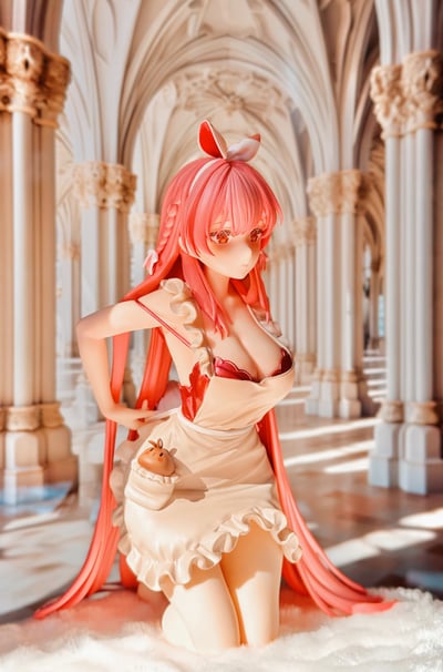 🐰 · White Rabbit Rosu - Apron - AniMester