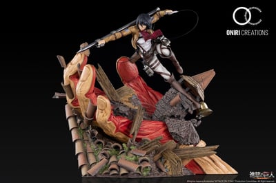 Mikasa vs. Amored Titan - Attack on Titan - Resin Diorama - Oniri Créations 8.jpg