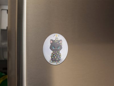 Schwarze Christmas Neko - Magnet - Hideko Merchandise (1)