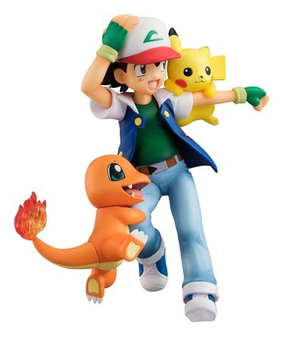 Ash / Satoshi with Pikachu and Charmander - Megahouse G.E.M. - 4