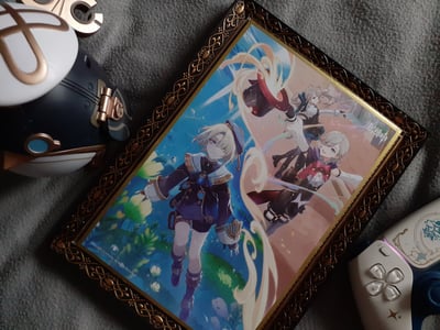 Freminet, Lyney & Lynette - Genshin Impact (As Light Rain Falls Without Reason) - Shikishi - miHoYo