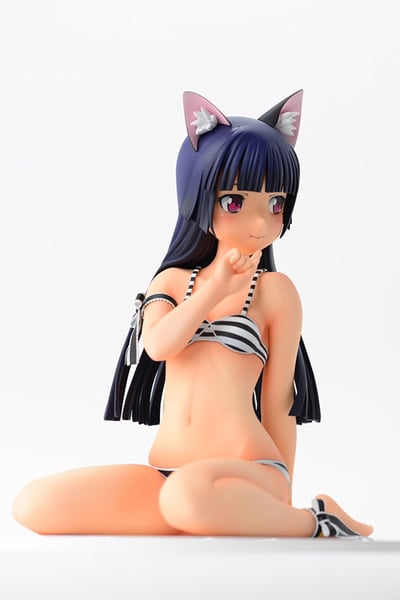 Kuroneko - 1/4 - Striped Swimsuit Nekomimi - 30
