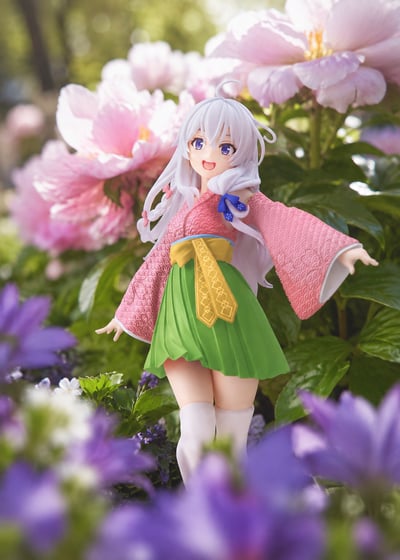 Elaina in a flower field.  · Elaina - Sakura Kimono Renewal Edition - Coreful Figure - Taito