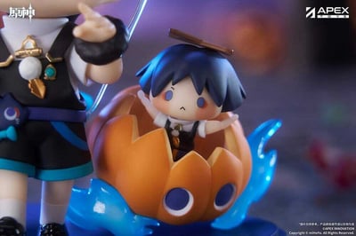 Genshin Impact You Ye Qi Xiang Series Chibi Chara PVC Statue Wanderer 10 cm     - 4