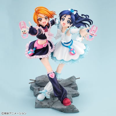 Cure Black & Cure White - Lucrea PVC Statue (Pretty Cure, Megahouse, 22 cm) - 5