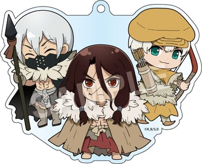 sukasa, Hyoga & Ukyo - Dr. Stone - Acrylanhänger (Itsusho Acrylic Ball Chain) - F. Heart.jpeg