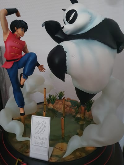 Ranma und Genma beim Training · Ranma und Genma – Ranma 1/2: Jusenkyo’s Cursed Springs HQS Statue von Tsume