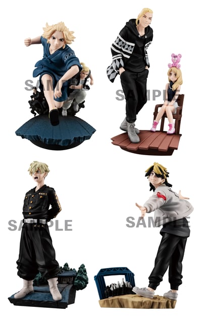 Set - Toman Heroic Scenes Vol. 2 - Tokyo Revengers Petitrama Series - Megahouse (4 Figuren) (1)