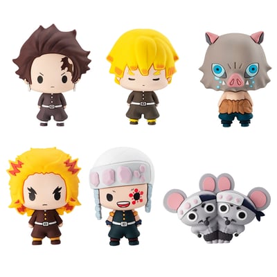 Demon Slayer Minifiguren Set - Chokorin Mascot Series - Megahouse (6 Figuren) (1)