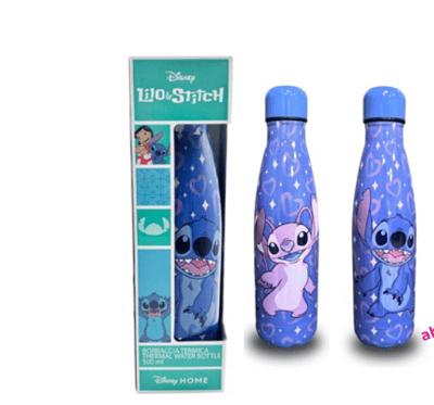Stitch & Angel - Lilo & Stitch - Trinkflasche (Blue Hearts - 500 ml) - Coriex (1)