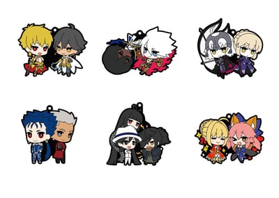 Fate / Grand Order - Buddy Collection Gummi-Anhänger - Komplettset (6 Anhänger) - 1