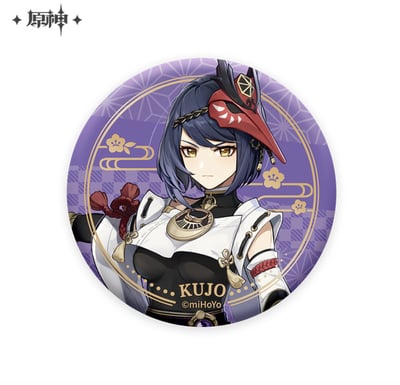 Kujou Sara - Genshin Impact - Inazuma Series Chara Can Badge.png