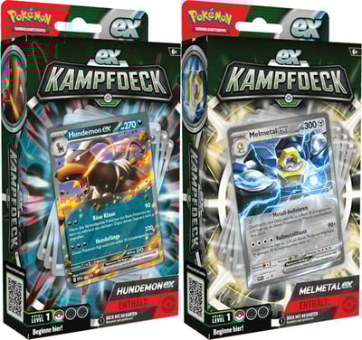 Pokémon TCG - EX-Kampfdeck Februar 2024 - Hundemon /Melmetal (zufällige Auswahl)  (2)