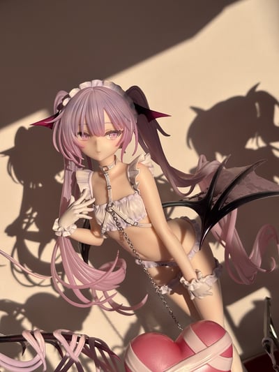 Eve in sunset light ✨ · Eve (Rurudo) – Body Harness – Pink Charm | Original Character PVC Statue