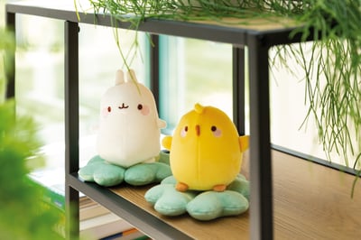 Molang - Piu Piu auf Kleeblatt - 10 cm Plüsch (6)