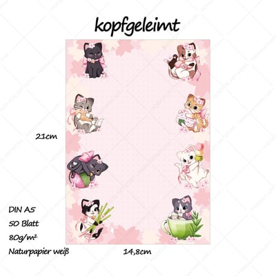 Sakura Nekos - Notizblock A5 - Hideko Merchandise (1)