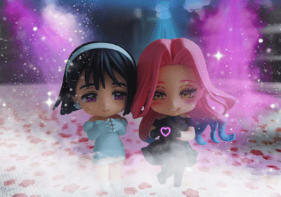 Mizi und Sua (mit Canva selbst bearbeitet) · Random Choice - Alien Stage Nendoroid Surprise - Good Smile Company