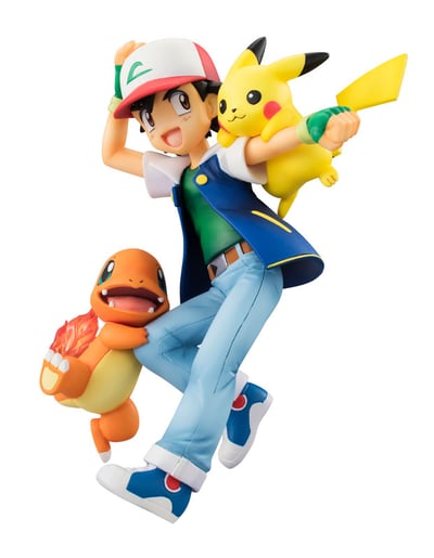 Ash / Satoshi with Pikachu and Charmander - Megahouse G.E.M. - 1