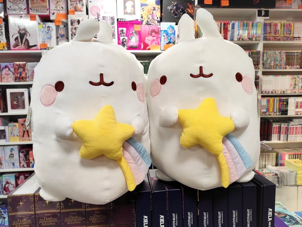 Molang Plüschtier mit Sternschnuppe