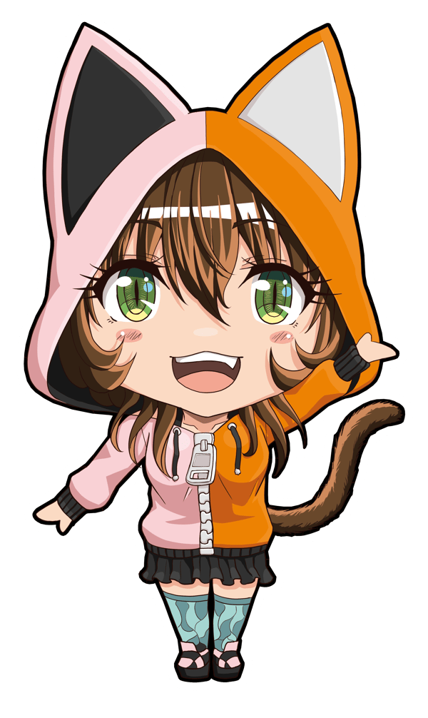 Chibi Hoodie mit Kontur
