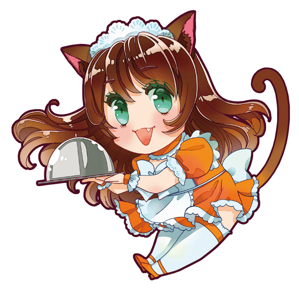 Figuchan Maid Chibi mit Kontur