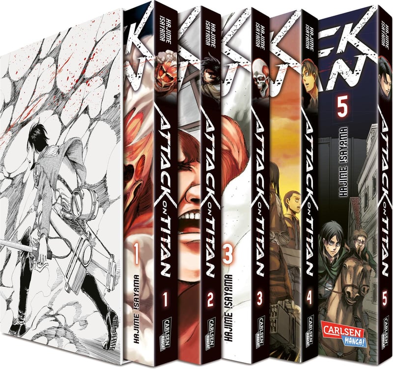 Attack On Titan – Band 01–05 mit Schuber