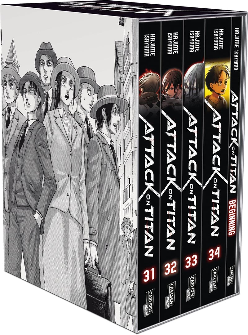 Attack on Titan - Carlsen - Band 031-34 im Sammelschuber mit Extra