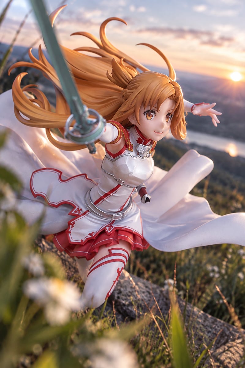 Asuna fighting in a field 🌾 