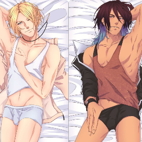 Lucy & Noah - Manga: L.A Waves - Doppelseitiger Dakimakura Kissenbezug (150 x 50cm)  - by Pengu