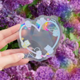 Suncatcher Pandaheart - sticker for windows with rainboweffekt - melisartwork