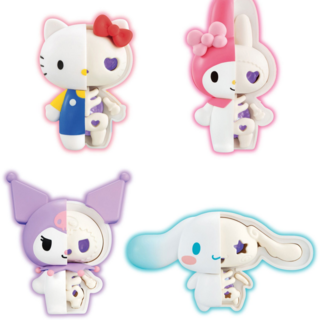 Set - Sanrio Characters Kaitai Fantasy Fancy Purple Mix - Megahouse (4 Figuren)