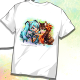 Hatsune Miku - Miku Expo 2024 - T-Shirt - Size L (Hatsune Miku x Figu-Chan Chibis) - Nashi